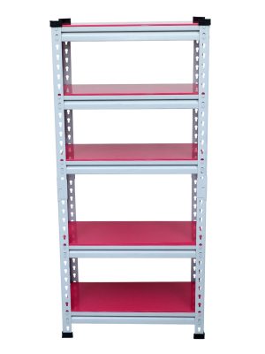 Mil-Nil Boltless Prime CRC Sheet 52x24x12 Inch Multipurpose Storage Business and Industrial Rack with 5 Shelves 22 Gauge-Pink