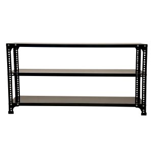 Mil-Nil Prime CRC Sheet 3 Shelf 22 Gauge Multipurpose Slotted Angle Rack | Adjustable Shelf Hight for Home & Kitchen (24x47x12 Inch Grey) 16 Gauge Angles