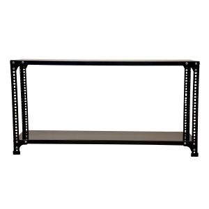 Mil-Nil Prime CRC Sheet 2 Shelf 24 Gauge Multipurpose Slotted Angle Rack | Adjustable Shelf Hight Rack for Home & Kitchen (24x47x12 Inch, 7.8 Kg, Grey) 16 Gauge Angles