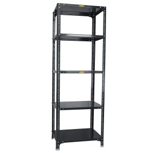 Mil-Nil Prime CRC Sheet 5 Shelf Multipurpose Slotted Angle Rack, 72 x 24 x 15 Inch, 22 Gauge (Grey) 16 Gauge Angles