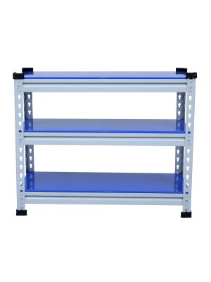 Mil-Nil Boltless Prime CRC Sheet 24x30x12 Inch Multipurpose Storage Business and Industrial Rack with 3 Shelves 22 Gauge (Blue)