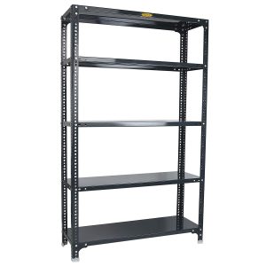 Mil-Nil Prime CRC Sheet 5 Shelf Multipurpose Slotted Angle Rack, 60 x 36 x 12 Inch, 18 Gauge (Grey) 14 Gauge Angles