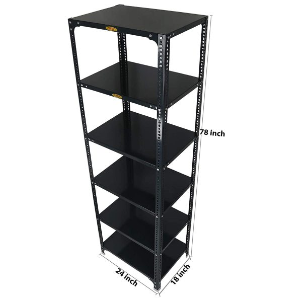 Mil-Nil Prime CRC Sheet 6 Shelf Multipurpose Slotted Angle Rack, 78 x ...