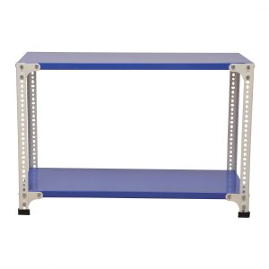 Mil-Nil Prime CRC Sheet 2 Shelf 24 Gauge Multipurpose Slotted Angle Rack | Adjustable Shelf Hight Powder Coated Rack for Home & Kitchen (24x36x12 Inch, 6.4 Kg, Blue/White) 16 Gauge Angles