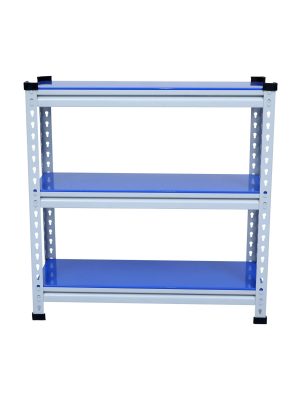 Mil-Nil Boltless Prime CRC Sheet 32x32x12 Inch Multipurpose Storage Rack with 3 Shelves 20 Gauge (Blue)