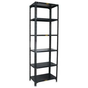 Mil-Nil Prime CRC Sheet 78X30X15 Inch Multipurpose Storage, Adjustable Shelf, Slotted Angle Rack with 6 Shelves 24 Gauge_Grey 16 Gauge Angles