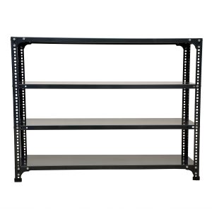 Mil-Nil Prime CRC Sheet 4 Shelf 22 Gauge Multipurpose Slotted Angle Rack | Adjustable Shelf Hight Rack for Home & Kitchen (36x47x12 Inch, 15.2 Kg, Grey) 16 Gauge Angles