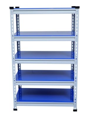 Mil-Nil Boltless Prime CRC Sheet 48x30x18 Inch Multipurpose Storage Business and Industrial Rack with 5 Shelves 22 Gauge (Blue)