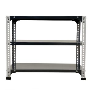 Mil-Nil Prime CRC Sheet 3 Shelf 24 Gauge Multipurpose Slotted Angle Rack | Adjustable Shelf Hight Rack for Home & Kitchen (24x30x12 Inch, 7.2 Kg, Grey/Havels) 16 Gauge Angles
