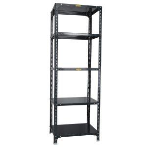 Mil-Nil Prime CRC Sheet 72X30X18 Inch Multipurpose Storage, Adjustable Shelf, Slotted Angle Rack with 5 Shelves 24 Gauge_Grey 16 Gauge Angles