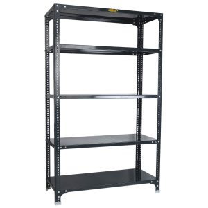 Mil-Nil Prime CRC Sheet 5 Shelf Multipurpose Slotted Angle Rack, 60 x 36 x 15 Inch, 20 Gauge (Grey) 14 Gauge Angles