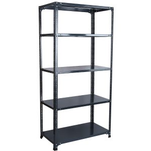 Mil-Nil Prime CRC Sheet 5 Shelf Multipurpose Space Saving Storage Rack, 72 x 36 x 18 Inch, 18 Gauge (Grey) 14 Gauge Angles