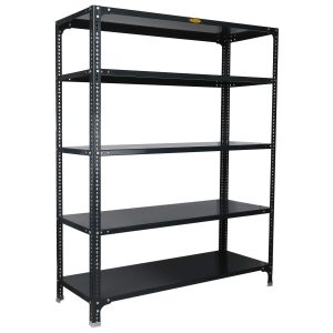 Mil-Nil Prime CRC Sheet 5 Shelf Multipurpose Slotted Angle Rack, 60 x 47 x 18 Inch, 20 Gauge (Grey) 14 Gauge Angles