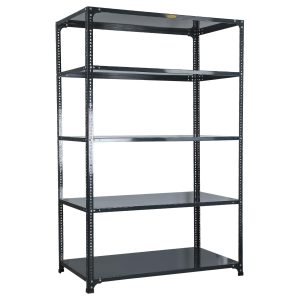 Mil-Nil Prime CRC Sheet 72X36X24 Inch Multipurpose Storage, Adjustable Shelf, Slotted Angle Rack with 6 Shelves 20 Gauge_Grey 14 Gauge Angles
