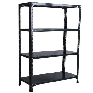 Mil-Nil ® Prime CRC Sheet 4 Shelf Multipurpose Storage Rack, [48 x 36 x 15 Inch, 18 Gauge, Grey, Glossy Finish].