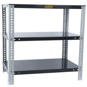 Mil-Nil Prime CRC Sheet 3 Shelf Multipurpose Slotted Angle Rack, 24 x 24 x 15 Inch, 24 Gauge [Grey/Havels(Powder Coating)] 16 Gauge Angles