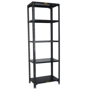 Mil-Nil Prime CRC Sheet 72X30X15 Inch Multipurpose Storage, Adjustable Shelf, Slotted Angle Rack with 5 Shelves 24 Gauge_Grey 16 Gauge Angles
