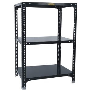 Mil-Nil Prime CRC Sheet 3 Shelf Multipurpose Slotted Angle Rack, 36 x 24 x 18 Inch (Grey) 16 Gauge Angles