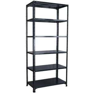 Mil-Nil ® Prime Glossy Alloy Steel CRC Sheet 6 Shelf Multipurpose Space Saving Storage Rack, 78 x 36 x 18 Inch, 18 Gauge (Grey).