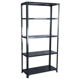 Mil-Nil ® Prime CRC Sheet 5 Shelf Multipurpose Storage Rack, [72 x 36 x 15 Inch, 18 Gauge, Grey, Glossy Finish].