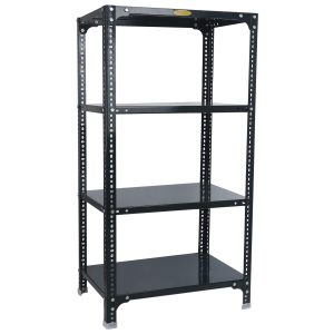 Mil-Nil Prime CRC Sheet 4 Shelf Multipurpose Slotted Angle Rack, 48 x 24 x 18 Inch (48 x 24 x 18, Grey) 16 Gauge Angles