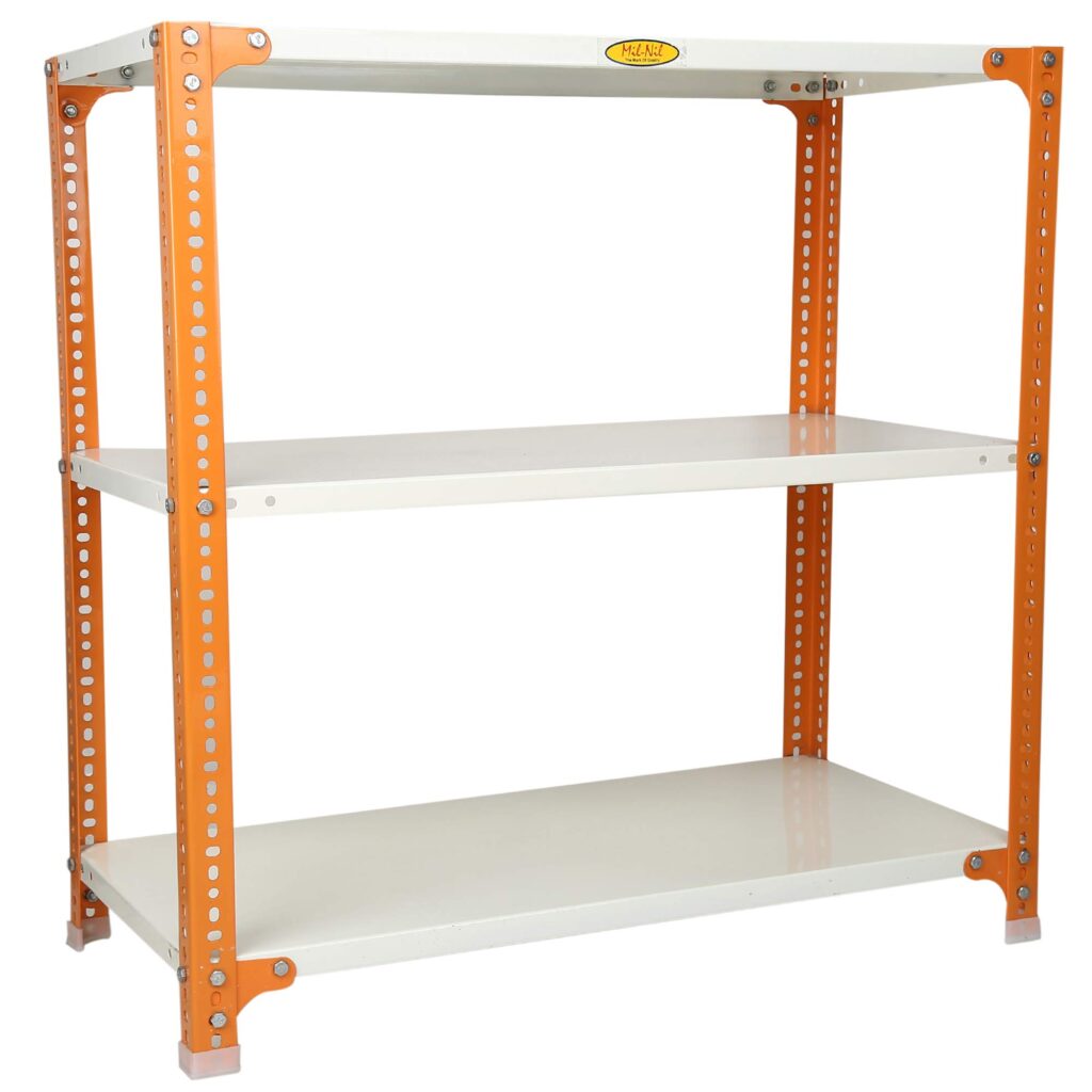 Mil-Nil Prime CRC Sheet 3 Shelf Multipurpose Slotted Angle Rack, 36 x ...