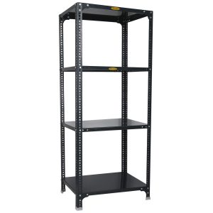 Mil-Nil Prime CRC Sheet 4 Shelf Multipurpose Slotted Angle Rack, 60 x 24 x 18 Inch (Grey) 16 Gauge Angles